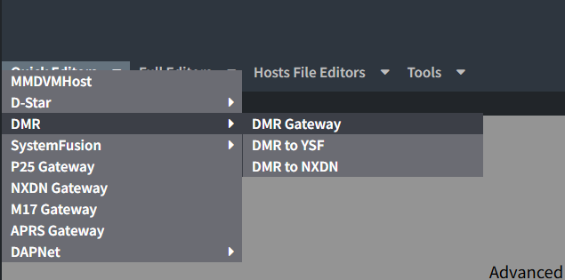 选择DMR Gateway配置