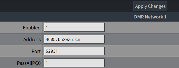 配置DMR服务器地址